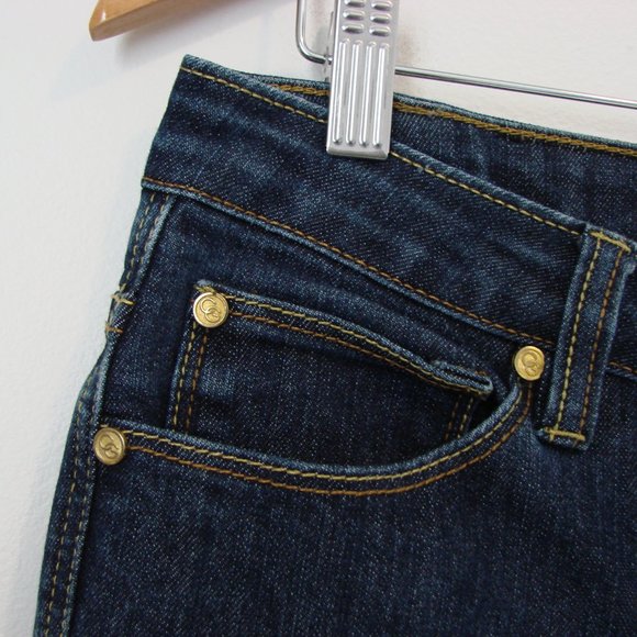 COOGI Bootcut Jeans Tall Dark Wash Stretch Embroidered Coogi Logo Size 12 - Picture 5 of 16